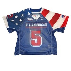 Adrenaline All American 10 Year Anniversary Lacrosse Jersey Mens Large Blue #5
